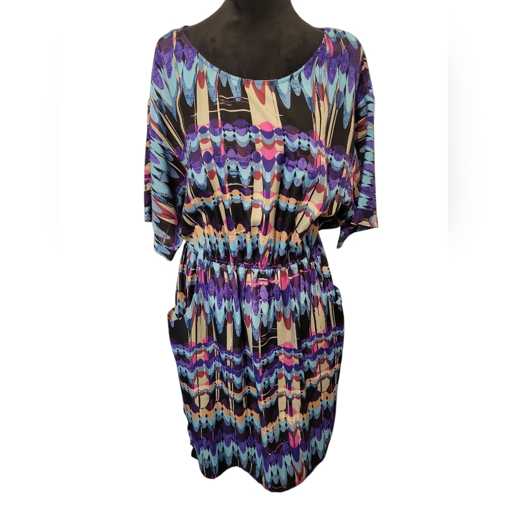 Tessuto Patterned Multicolored Dress 1X